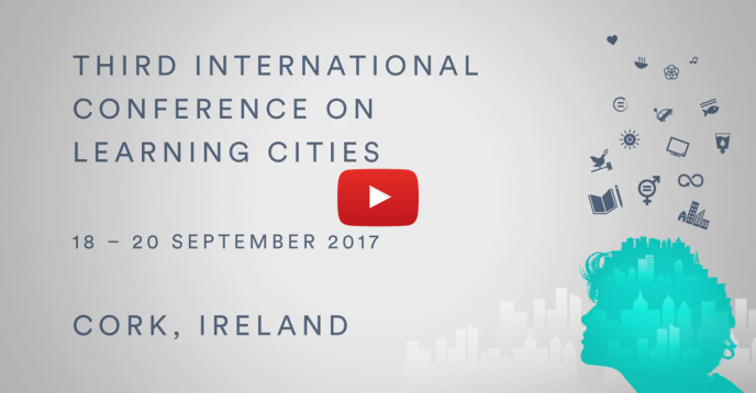 Save the date Card for Learning Cities Conference in Cork, Ireland